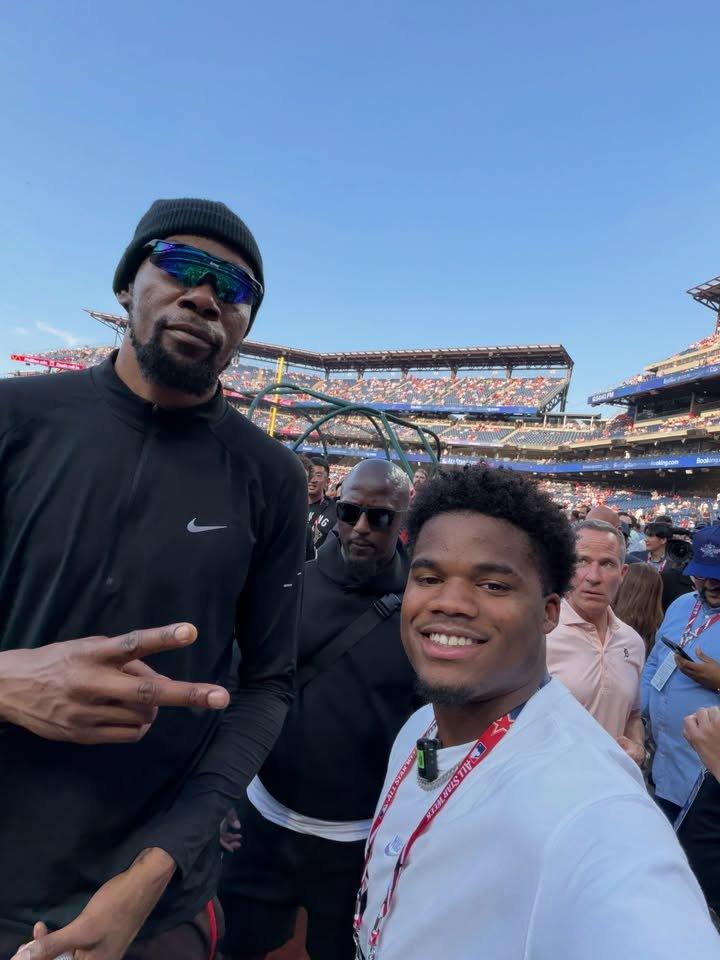 Gabe Smith with Kevin Durant at MLB All-Star Week